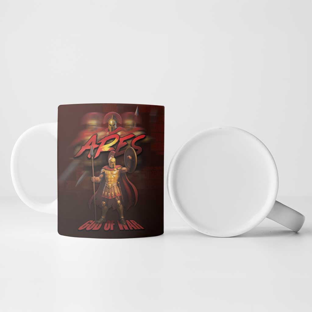 Ancient Greek Ares Ceramic Mug God Of War And Courage - Wonder Print Shop