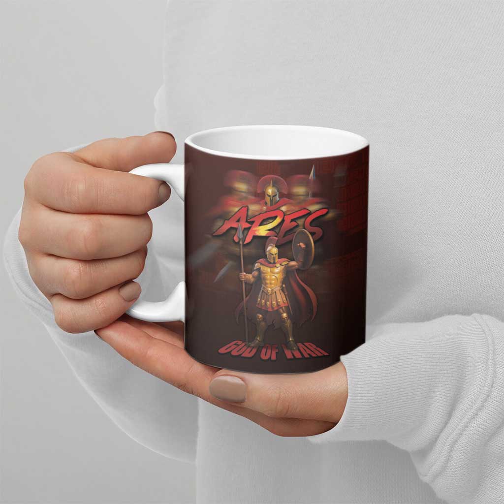 Ancient Greek Ares Ceramic Mug God Of War And Courage - Wonder Print Shop