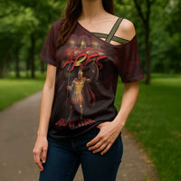 Ancient Greek Ares Cross Shoulder Shirt God Of War And Courage - Wonder Print Shop