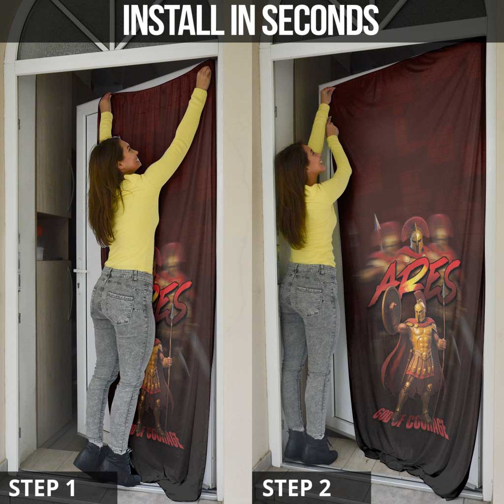 Ancient Greek Ares Door Cover God Of War And Courage - Wonder Print Shop