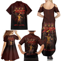 Ancient Greek Ares Family Matching Summer Maxi Dress and Hawaiian Shirt God Of War And Courage - Wonder Print Shop