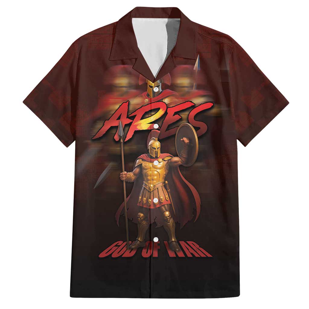 Ancient Greek Ares Hawaiian Shirt God Of War And Courage - Wonder Print Shop