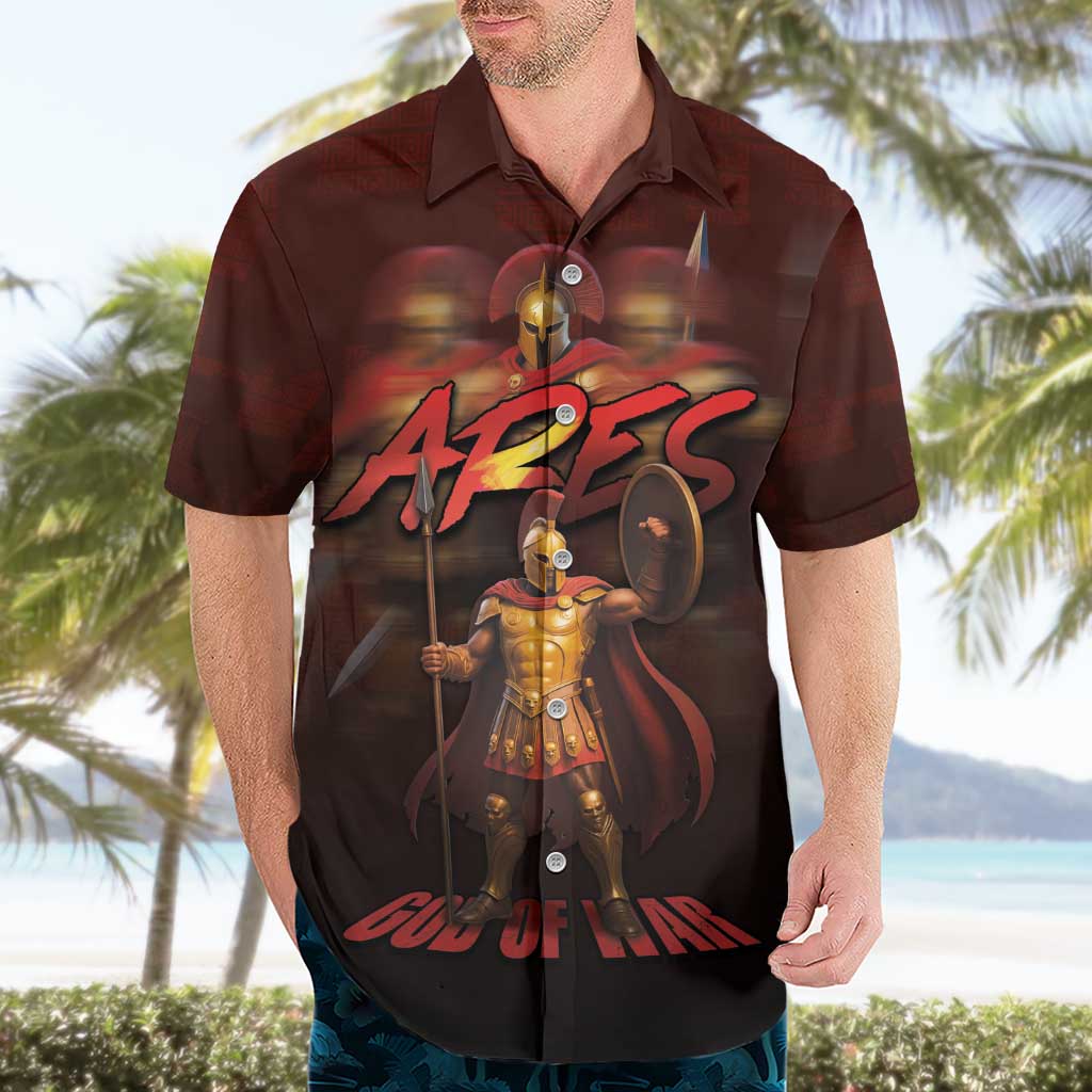 Ancient Greek Ares Hawaiian Shirt God Of War And Courage - Wonder Print Shop