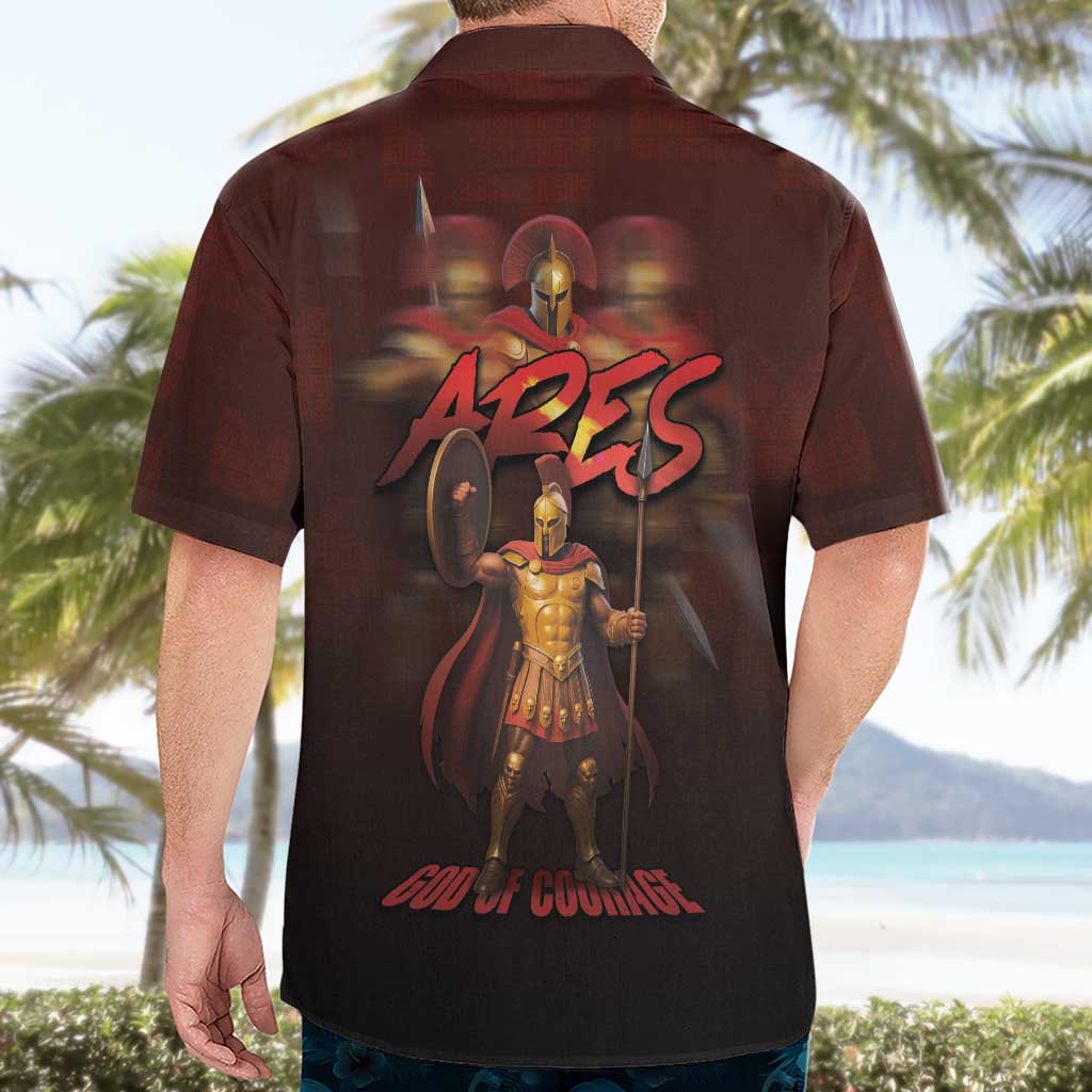 Ancient Greek Ares Hawaiian Shirt God Of War And Courage - Wonder Print Shop