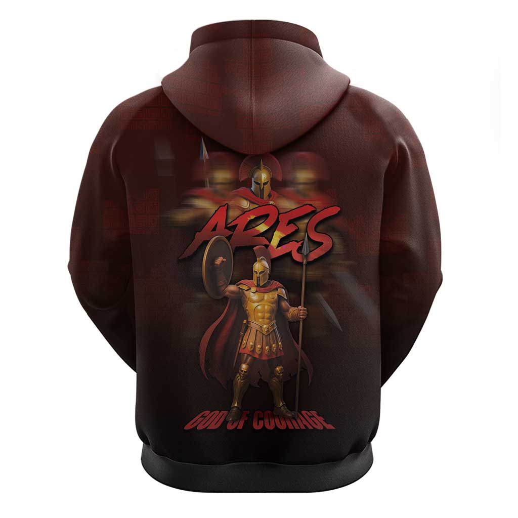 Ancient Greek Ares Hoodie God Of War And Courage - Wonder Print Shop