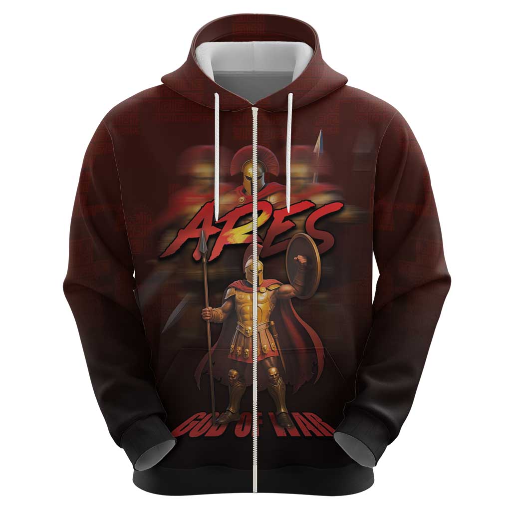 Ancient Greek Ares Hoodie God Of War And Courage - Wonder Print Shop