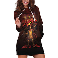 Ancient Greek Ares Hoodie Dress God Of War And Courage - Wonder Print Shop