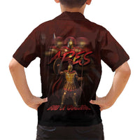 Ancient Greek Ares Kid Hawaiian Shirt God Of War And Courage - Wonder Print Shop