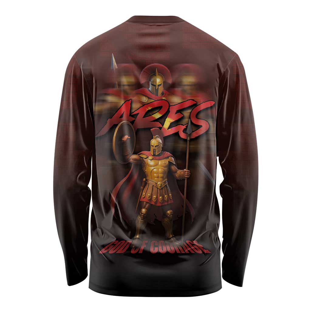 Ancient Greek Ares Long Sleeve Shirt God Of War And Courage - Wonder Print Shop