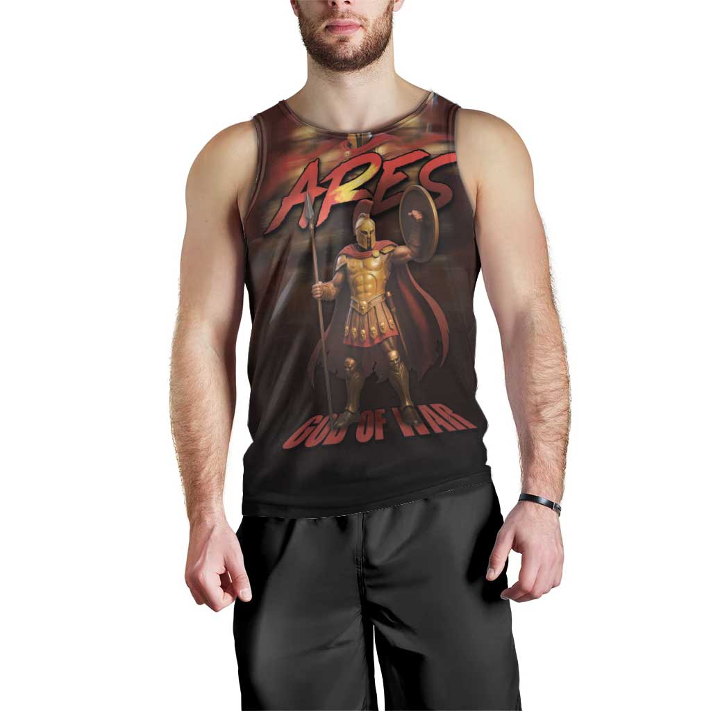 Ancient Greek Ares Men Tank Top God Of War And Courage - Wonder Print Shop