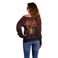Ancient Greek Ares Off Shoulder Sweater God Of War And Courage - Wonder Print Shop