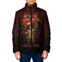 Ancient Greek Ares Padded Jacket God Of War And Courage - Wonder Print Shop