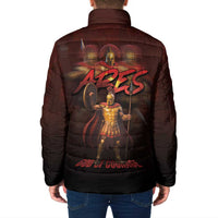 Ancient Greek Ares Padded Jacket God Of War And Courage - Wonder Print Shop