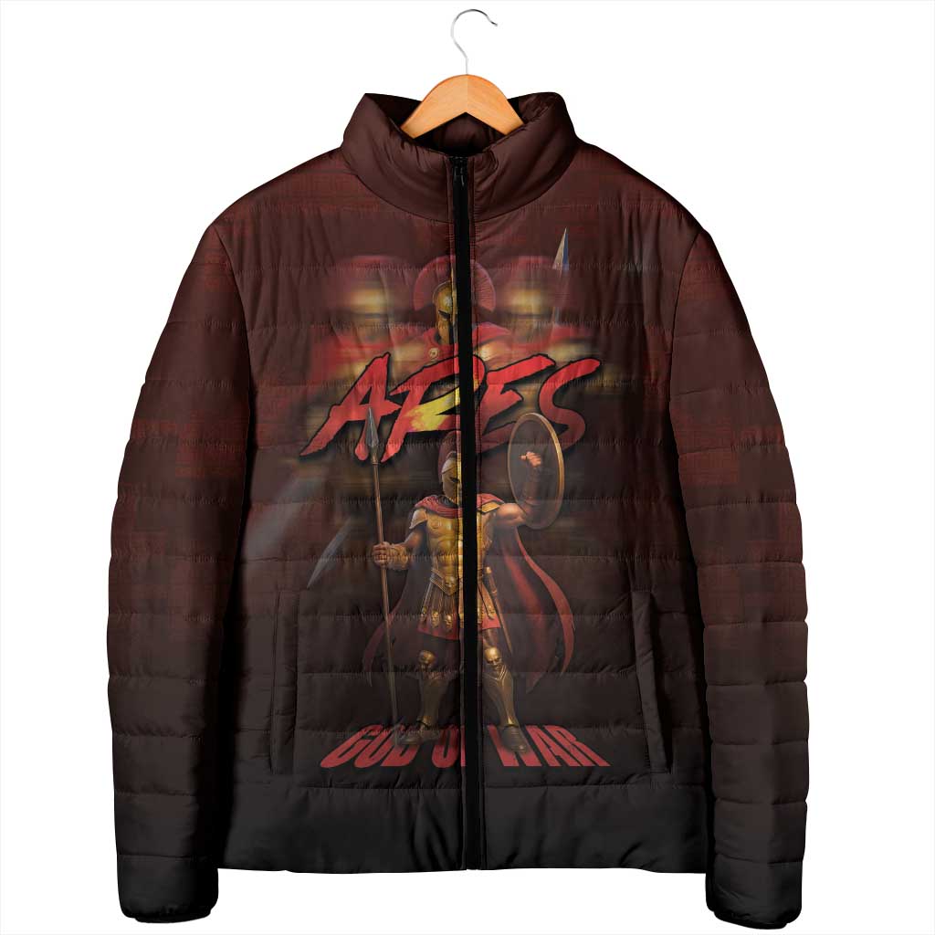 Ancient Greek Ares Padded Jacket God Of War And Courage - Wonder Print Shop