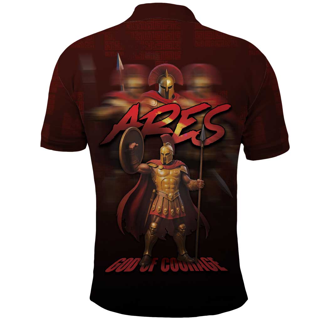 Ancient Greek Ares Polo Shirt God Of War And Courage - Wonder Print Shop