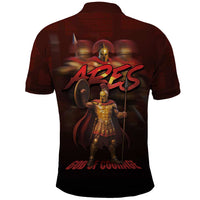 Ancient Greek Ares Polo Shirt God Of War And Courage - Wonder Print Shop