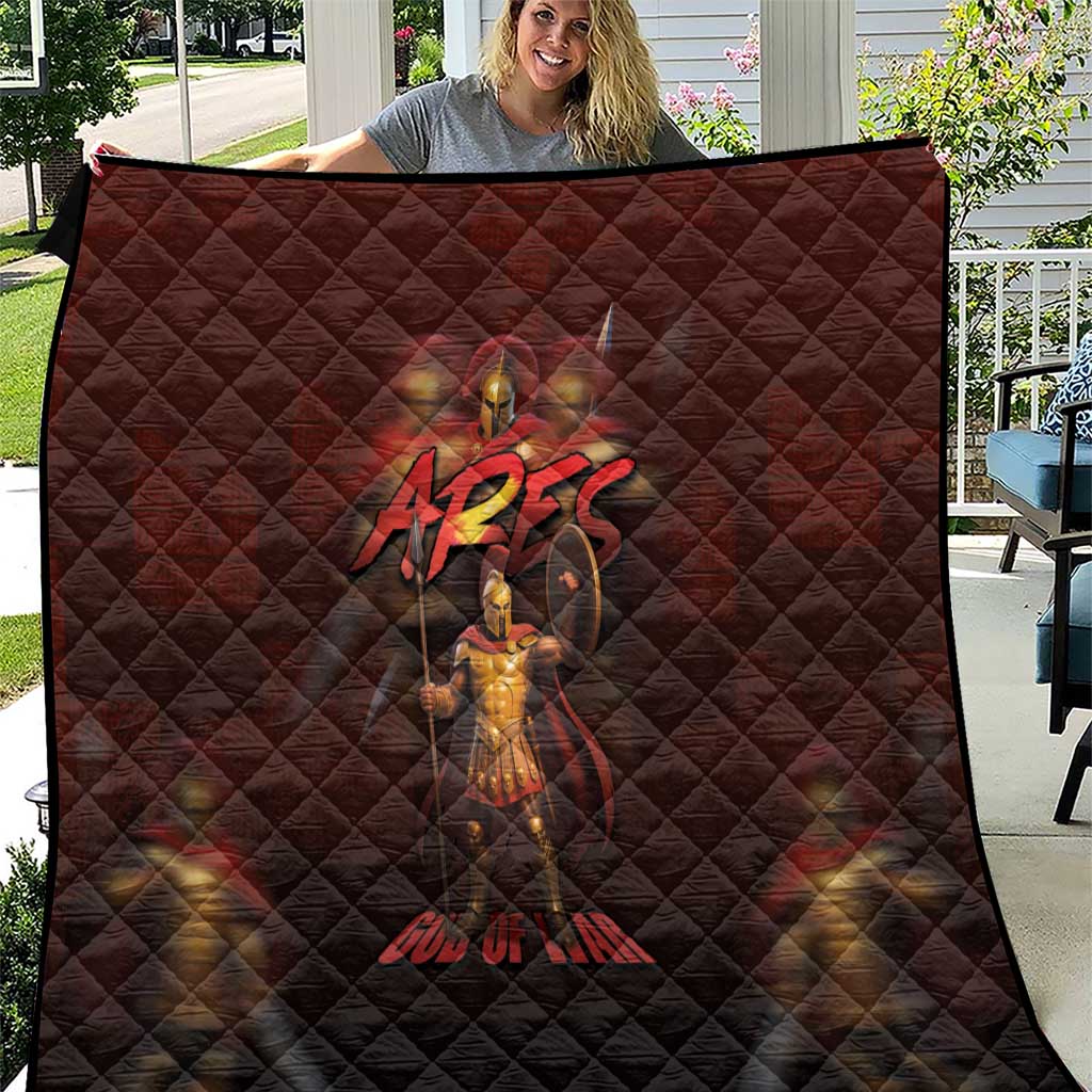 Ancient Greek Ares Quilt God Of War And Courage - Wonder Print Shop