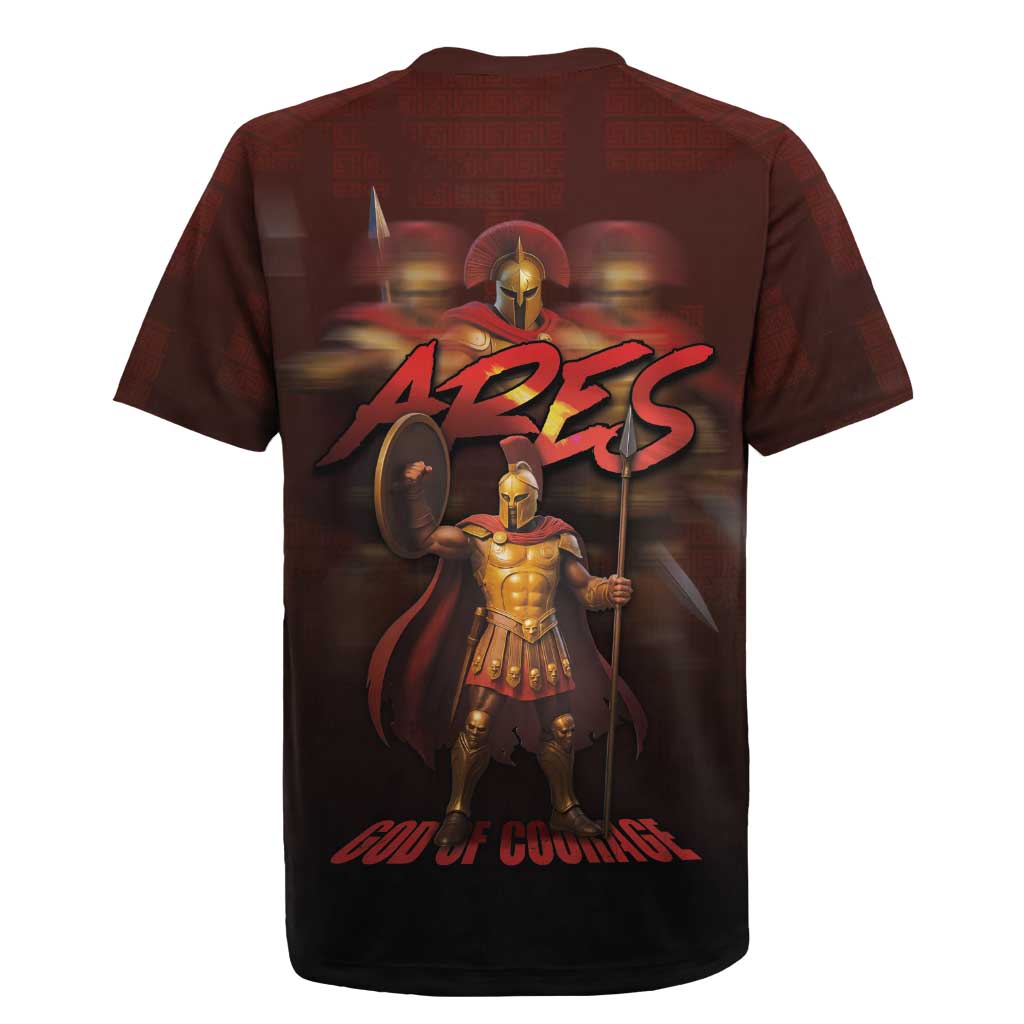 Ancient Greek Ares Rugby Jersey God Of War And Courage - Wonder Print Shop