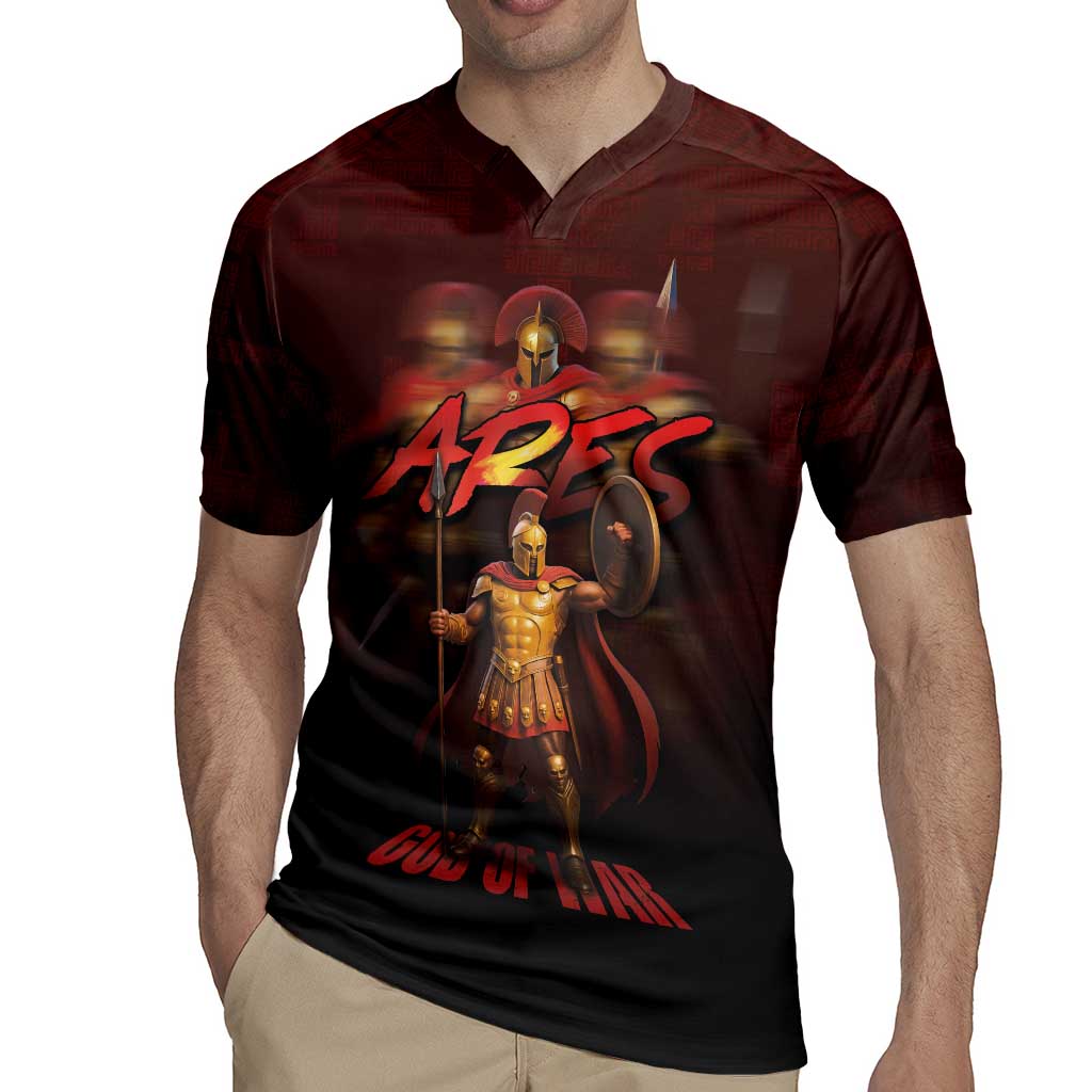 Ancient Greek Ares Rugby Jersey God Of War And Courage - Wonder Print Shop