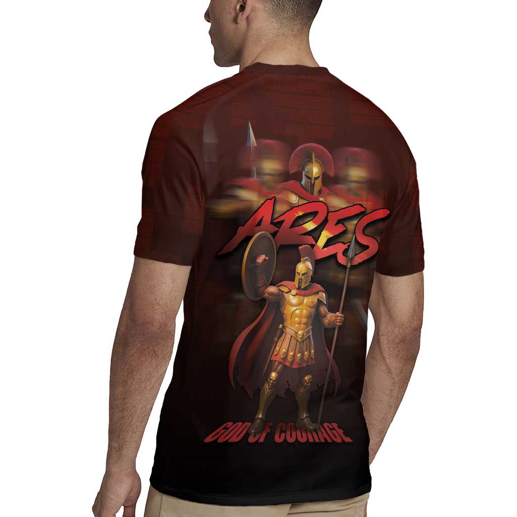 Ancient Greek Ares Rugby Jersey God Of War And Courage - Wonder Print Shop
