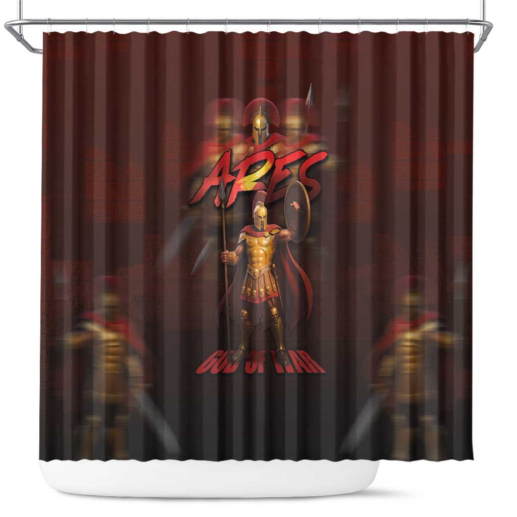Ancient Greek Ares Shower Curtain God Of War And Courage - Wonder Print Shop