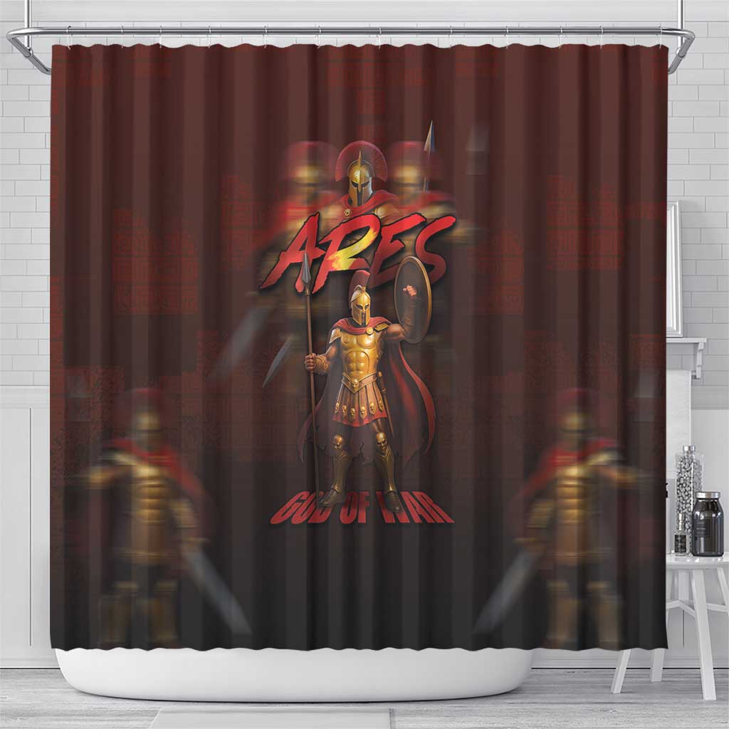 Ancient Greek Ares Shower Curtain God Of War And Courage - Wonder Print Shop