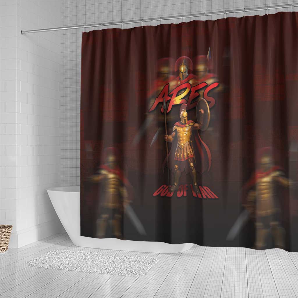 Ancient Greek Ares Shower Curtain God Of War And Courage - Wonder Print Shop