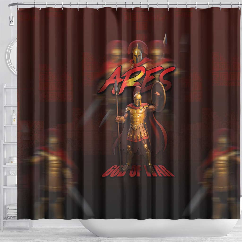 Ancient Greek Ares Shower Curtain God Of War And Courage - Wonder Print Shop