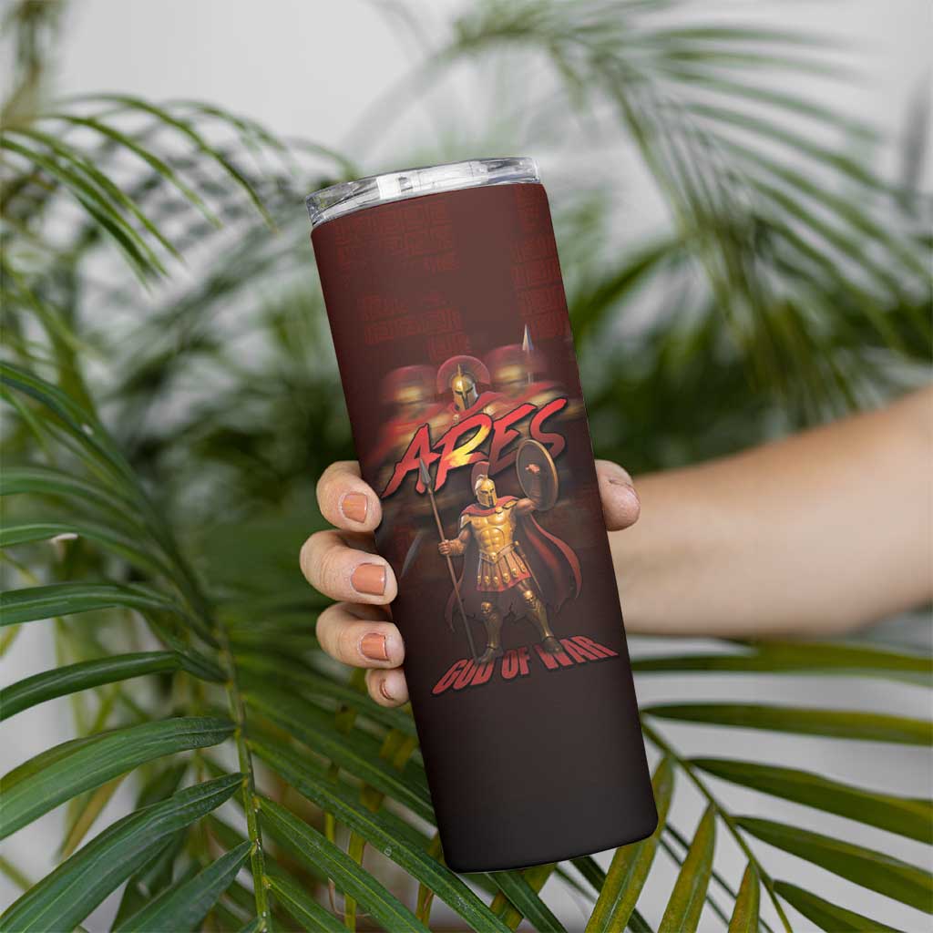 Ancient Greek Ares Skinny Tumbler God Of War And Courage - Wonder Print Shop