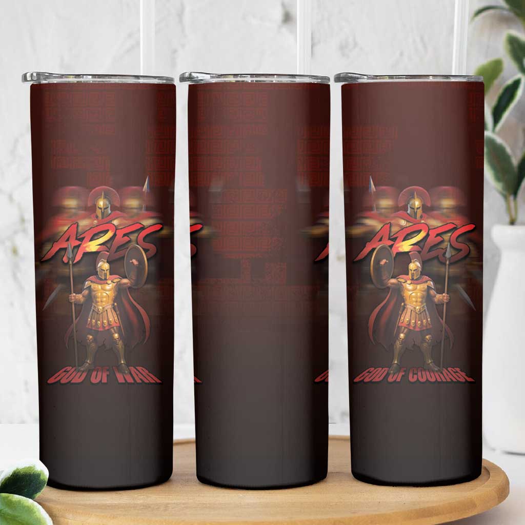 Ancient Greek Ares Skinny Tumbler God Of War And Courage - Wonder Print Shop