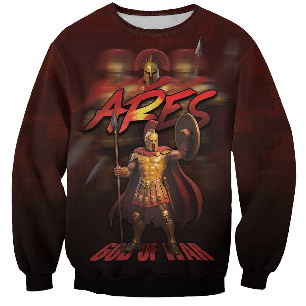 Ancient Greek Ares Sweatshirt God Of War And Courage - Wonder Print Shop