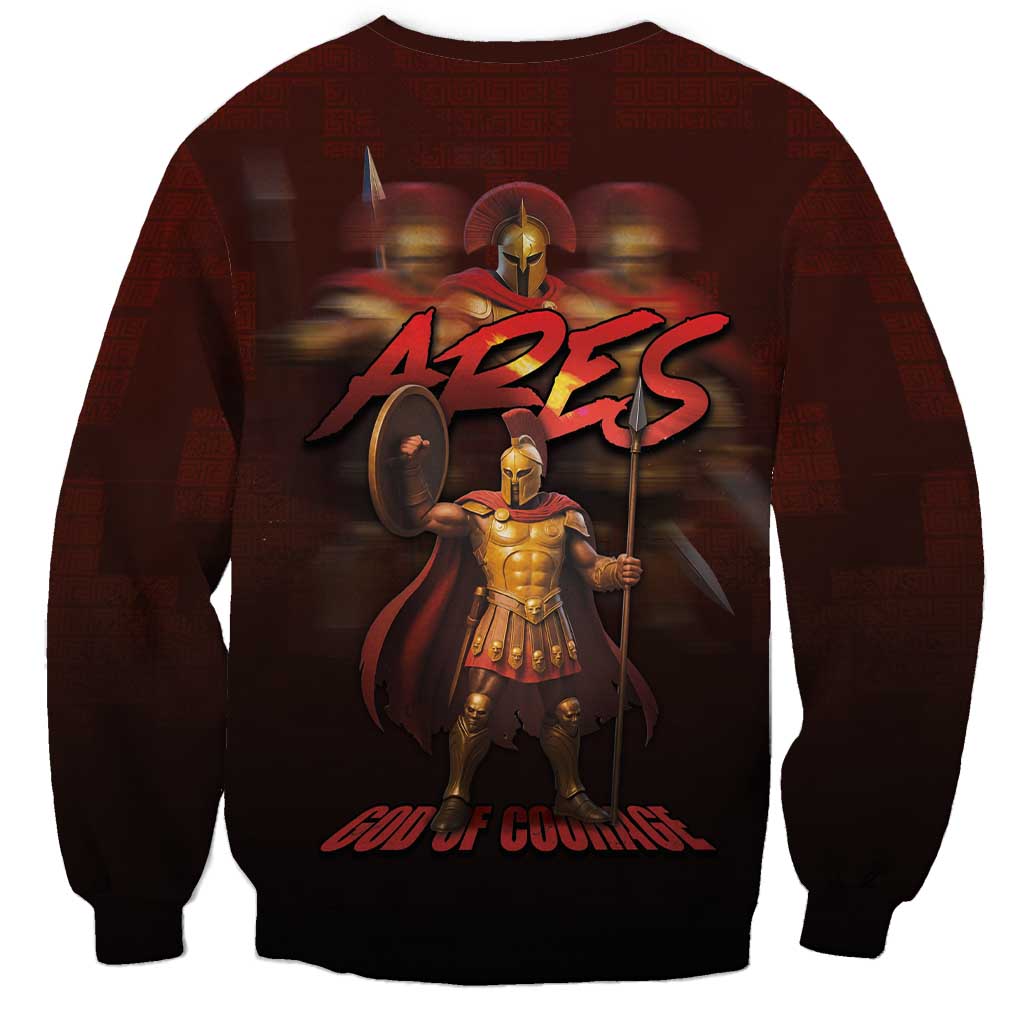 Ancient Greek Ares Sweatshirt God Of War And Courage - Wonder Print Shop