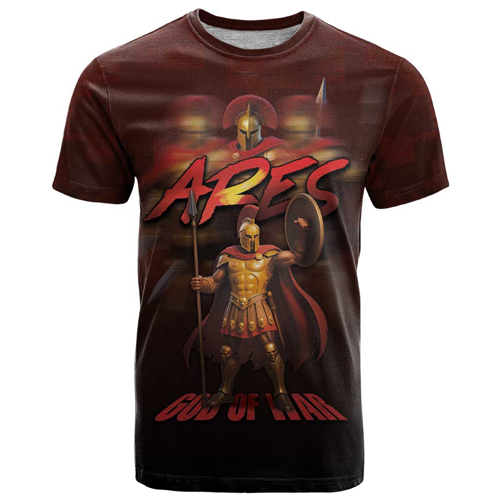 Ancient Greek Ares T Shirt God Of War And Courage - Wonder Print Shop