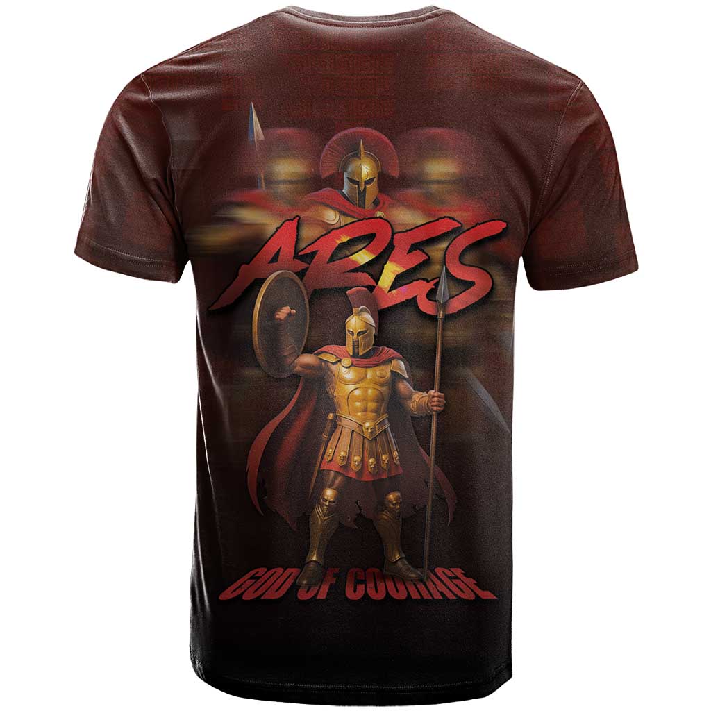 Ancient Greek Ares T Shirt God Of War And Courage - Wonder Print Shop
