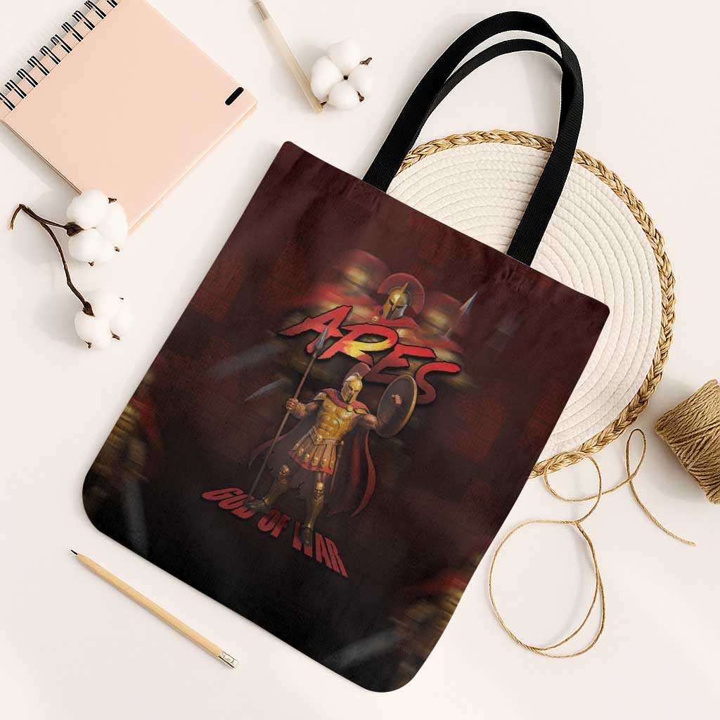 Ancient Greek Ares Tote Bag God Of War And Courage - Wonder Print Shop