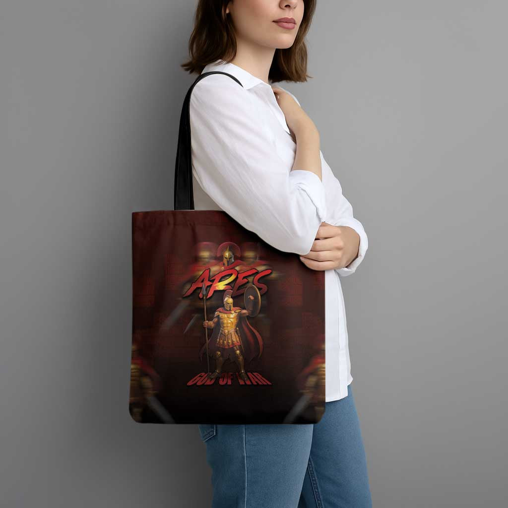 Ancient Greek Ares Tote Bag God Of War And Courage - Wonder Print Shop