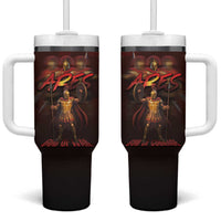 Ancient Greek Ares Tumbler With Handle God Of War And Courage - Wonder Print Shop