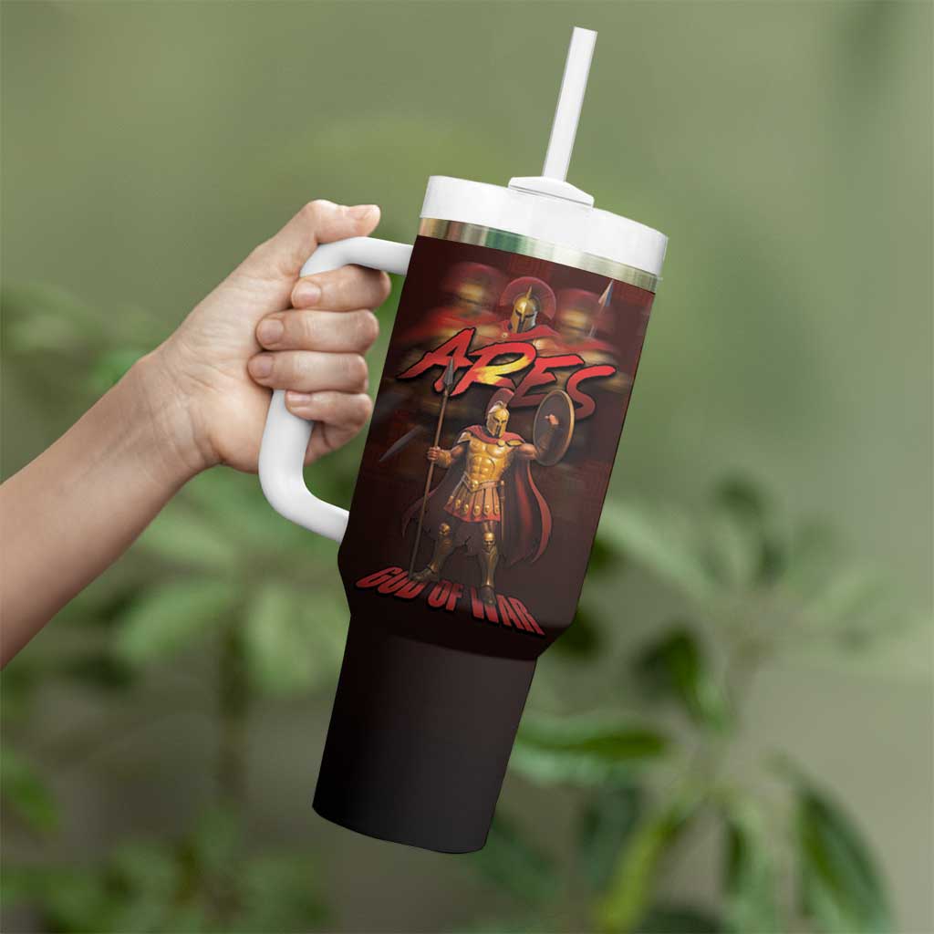 Ancient Greek Ares Tumbler With Handle God Of War And Courage - Wonder Print Shop