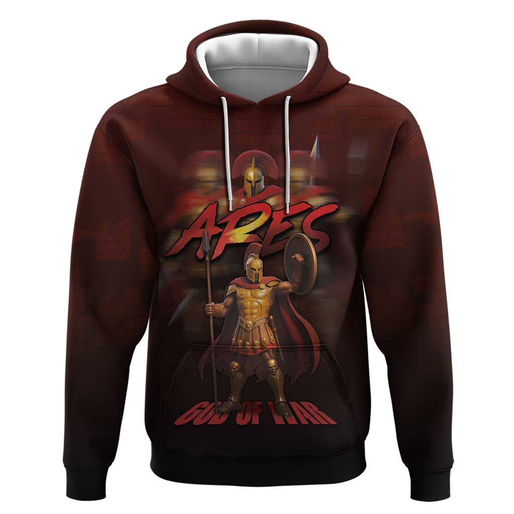 Ancient Greek Ares Zip Hoodie God Of War And Courage - Wonder Print Shop