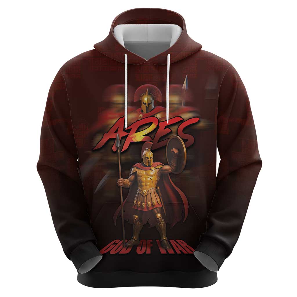 Ancient Greek Ares Zip Hoodie God Of War And Courage - Wonder Print Shop