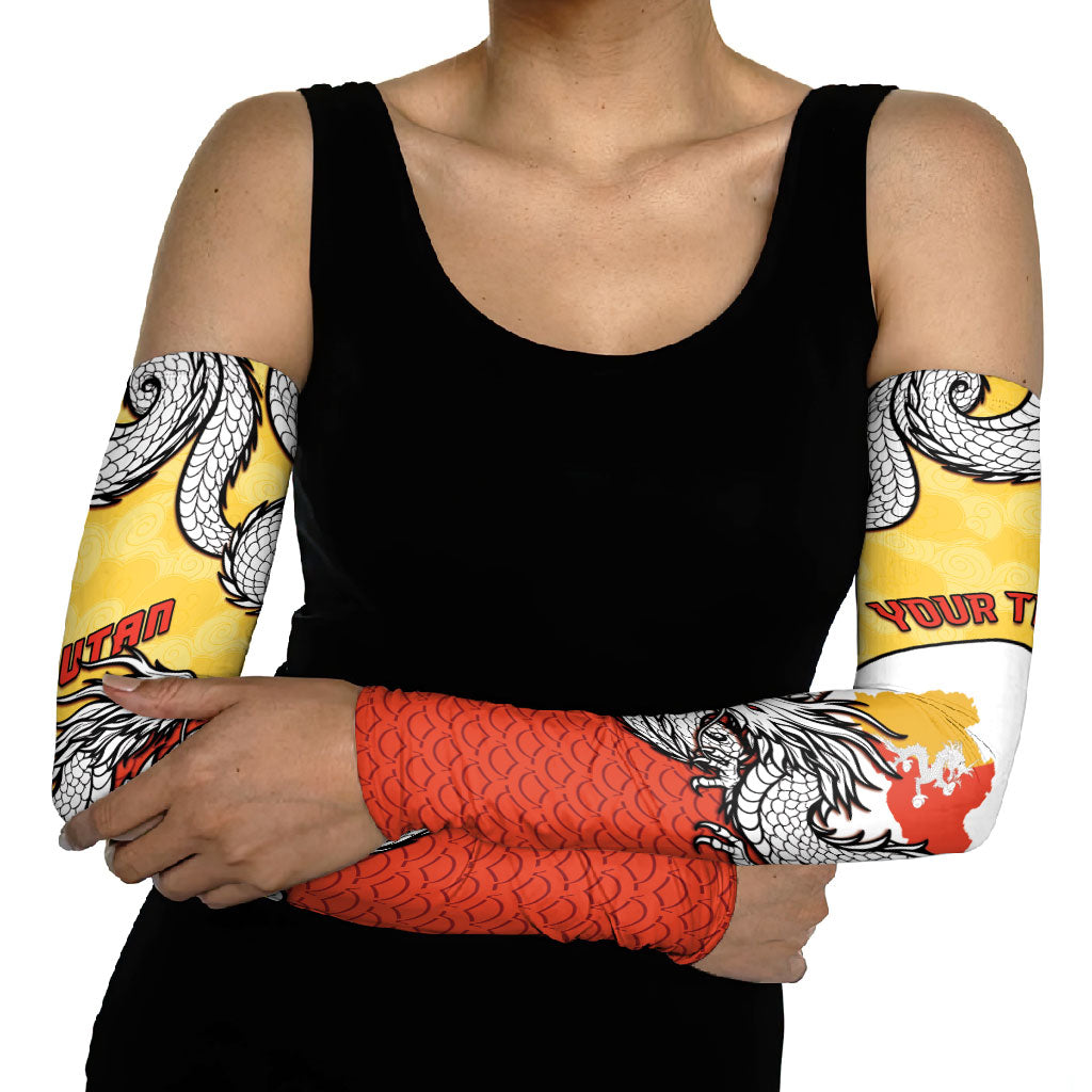Personalized Bhutan Arm Sleeves Druk Thunder Dragon Pattern