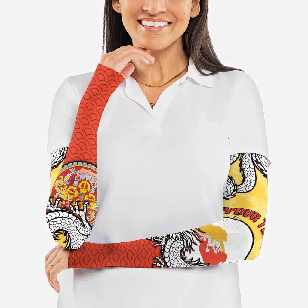 Personalized Bhutan Arm Sleeves Druk Thunder Dragon Pattern