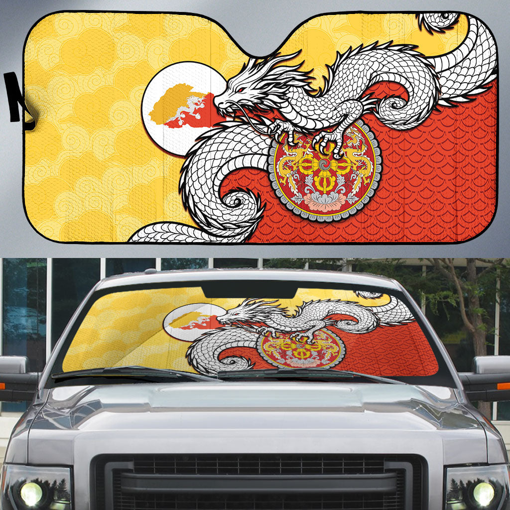 Bhutan Auto Sun Shade Druk Thunder Dragon Pattern