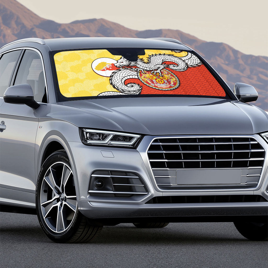 Bhutan Auto Sun Shade Druk Thunder Dragon Pattern