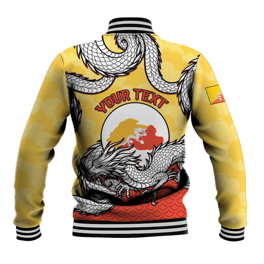 Personalized Bhutan Baseball Jacket Druk Thunder Dragon Pattern