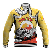 Personalized Bhutan Baseball Jacket Druk Thunder Dragon Pattern