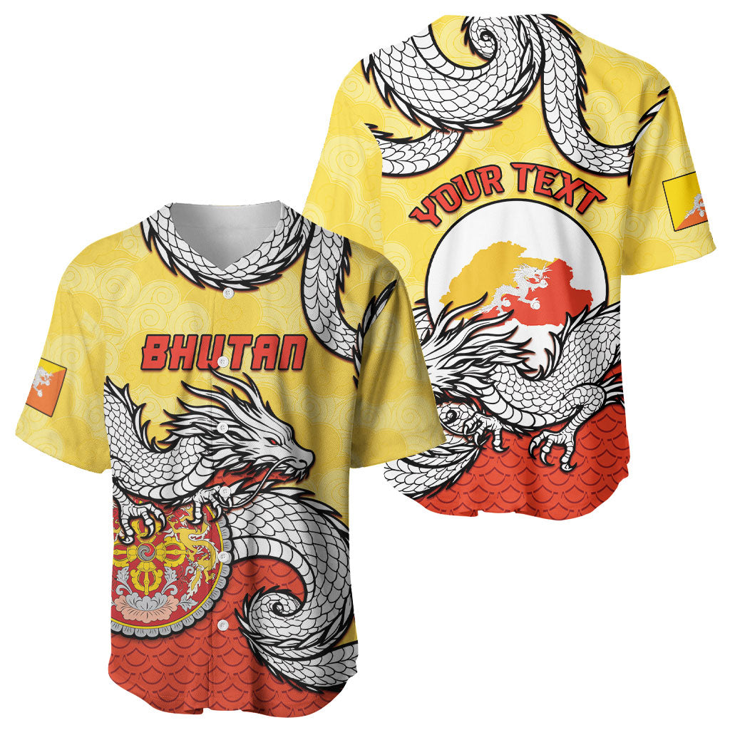 Personalized Bhutan Baseball Jersey Druk Thunder Dragon Pattern