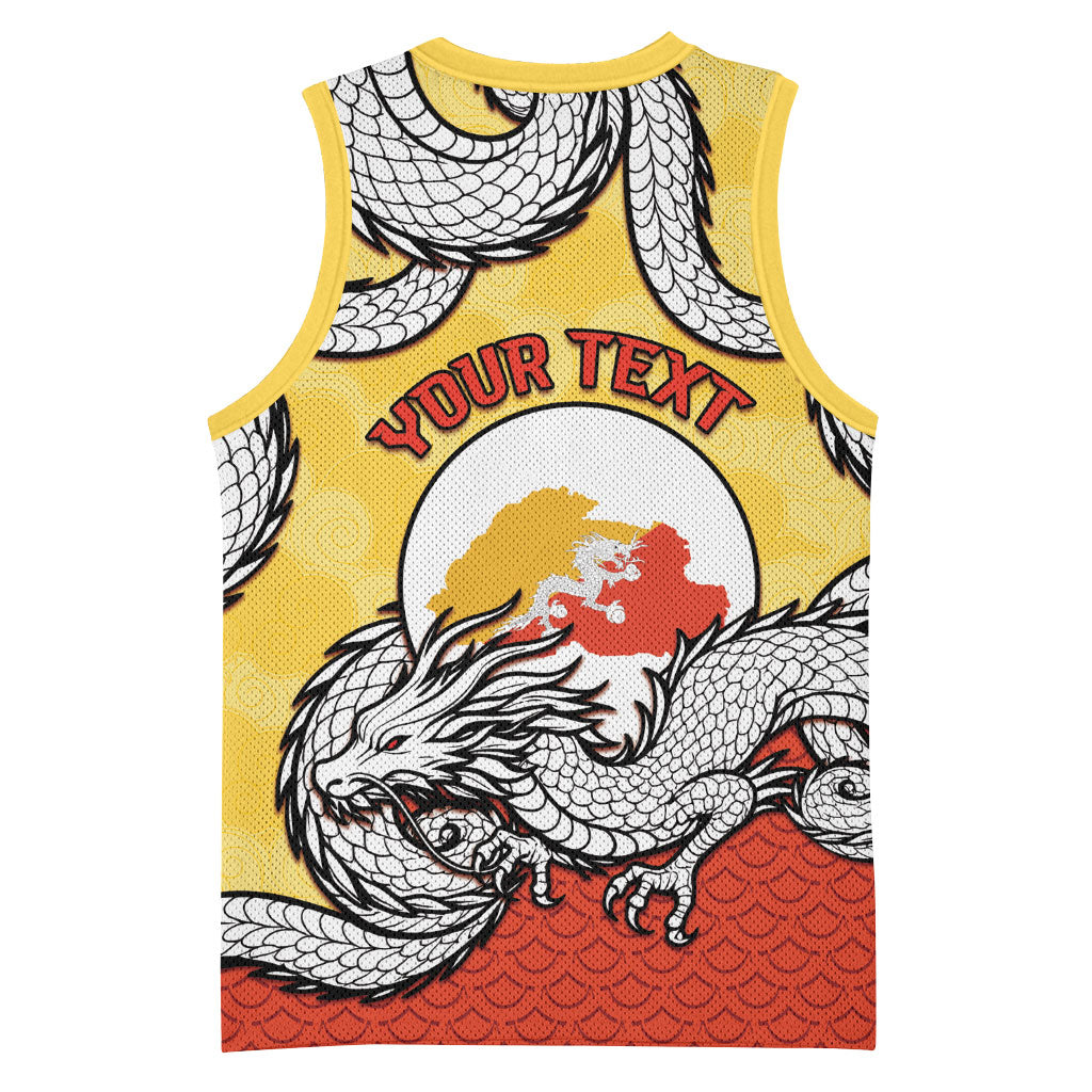 Personalized Bhutan Basketball Jersey Druk Thunder Dragon Pattern