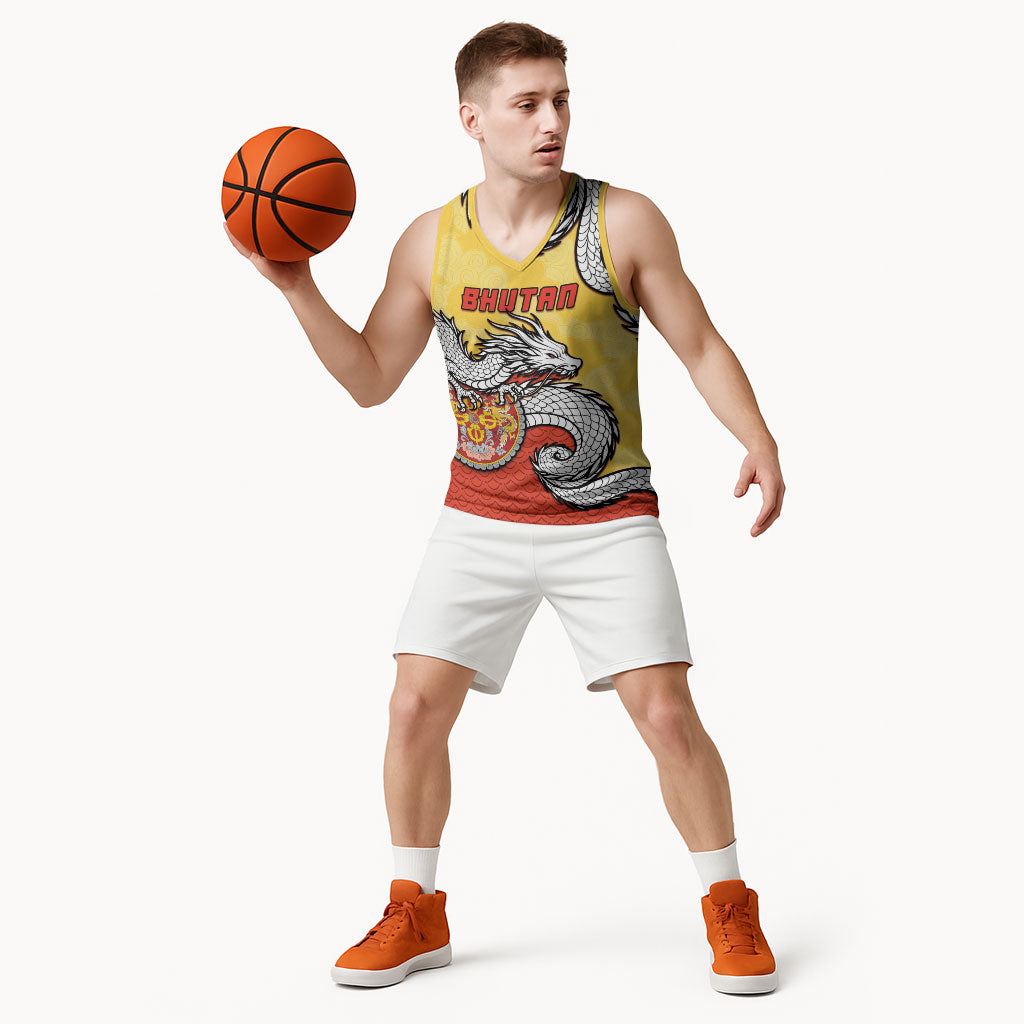 Personalized Bhutan Basketball Jersey Druk Thunder Dragon Pattern