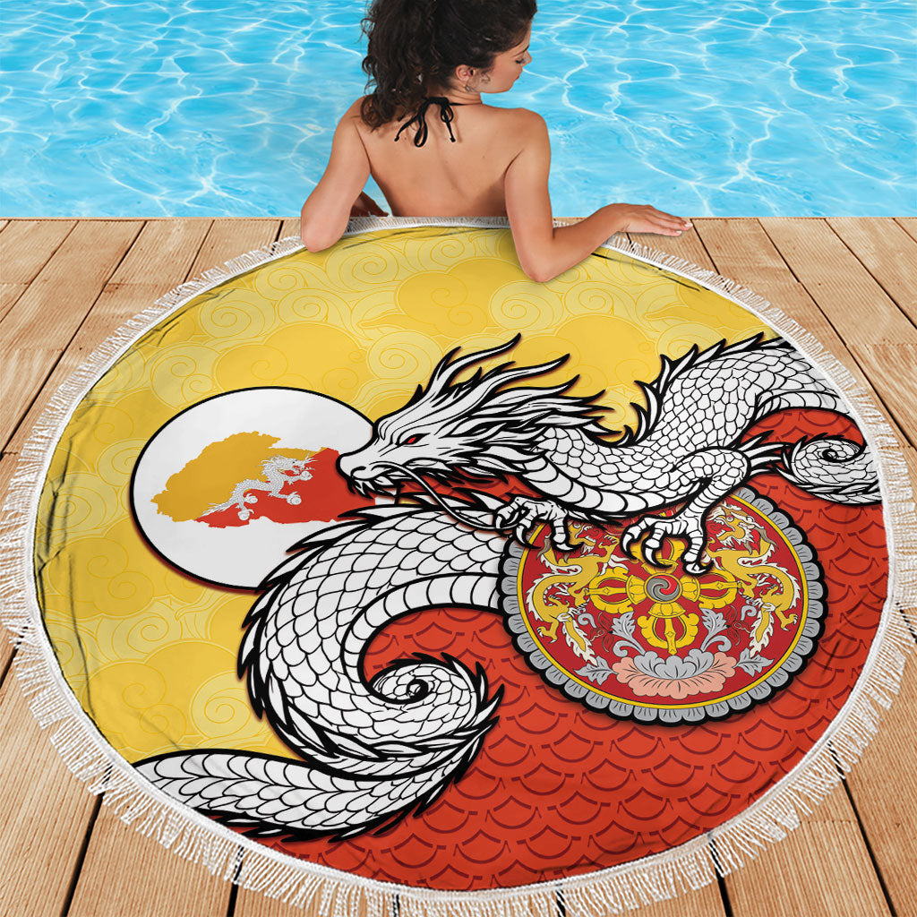 Bhutan Beach Blanket Druk Thunder Dragon Pattern